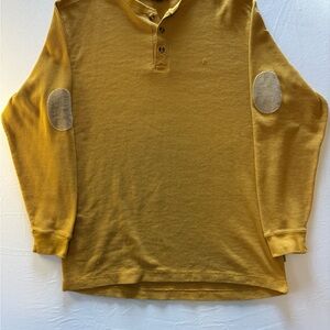 Wolverine Men's Yellow Sweater with Elbow Patches
